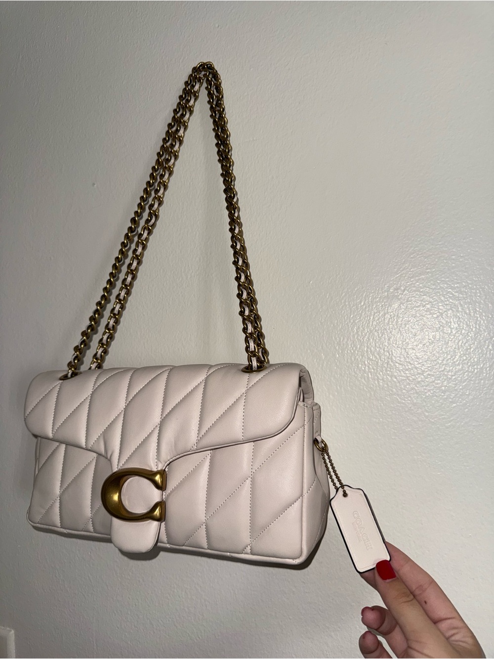 Coach Quilted Tabby 26 in Chalk